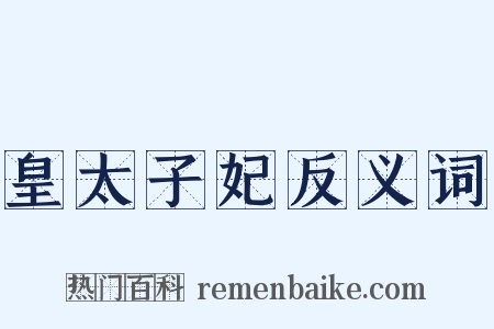 皇太子妃反义词是什么意思的图片